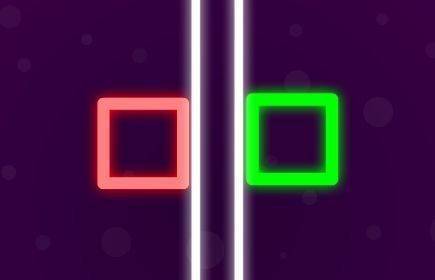 Two Neon Boxes Puzzle Game Online - Match Puzzle Game