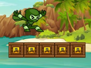 Green Ninja Run Online Arcade Game