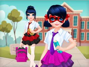 Dotted Girl Back To School Dress Up Game - Fashion Game