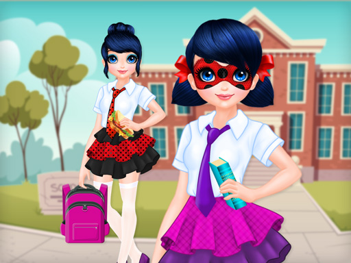 Dotted Girl Back To School Dress Up Game - Fashion Game