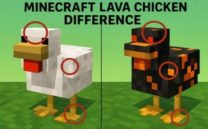 Projectilecraft Lava Chicken Difference: Spot The Differences Puzzle Game Online - Puzzle Game