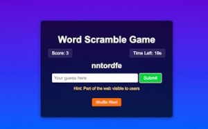 Word Scramble Puzzle Challenge