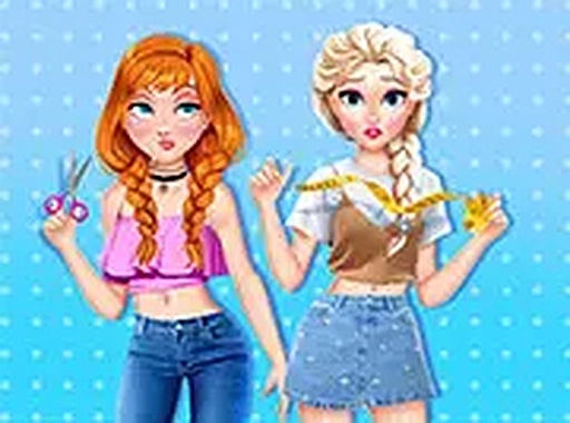 Annie and Eliza DIY Dress Embroidery Online Game Dress Up Game